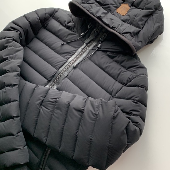 Mackage Ribbed Black Hooded Jacket - Picture 3 of 16